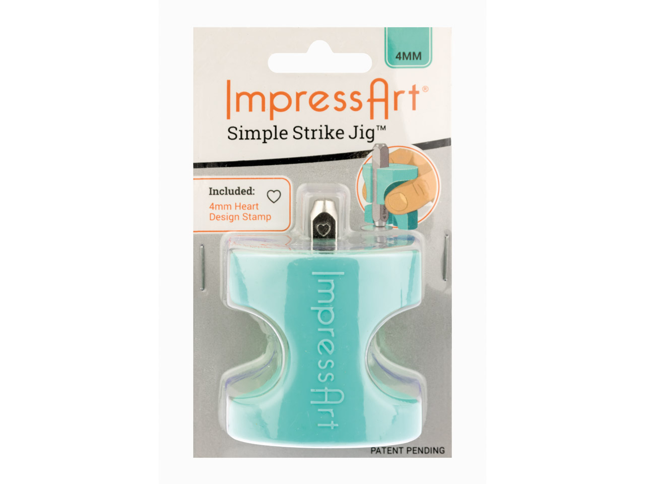 Impressart Simple Strike Jig, 4 mm, Plus Gratis-punzierstempel, Herz - Standard Bild - 3