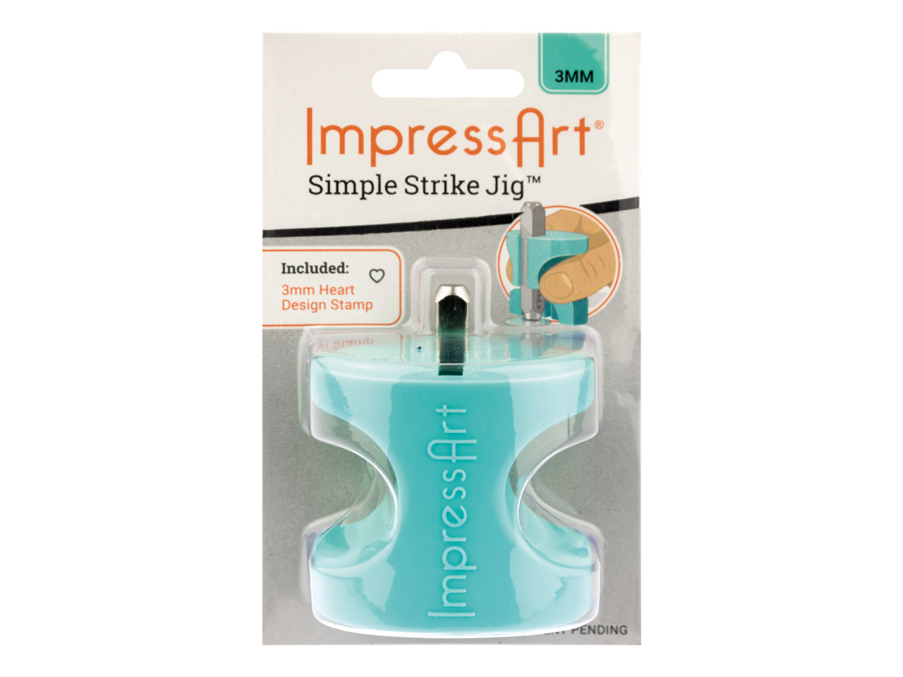 Impressart Simple Strike Jig, 3 mm, Plus Gratis-punzierstempel, Herz - Standard Bild - 3