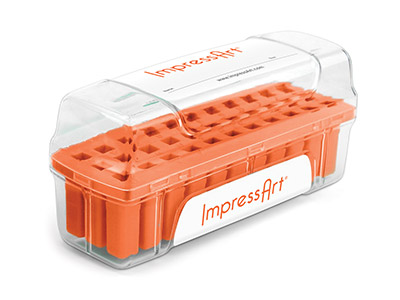 Impressart Aufbewahrungsbox Für Prägestempel, Buchstaben, 6mm, Orange