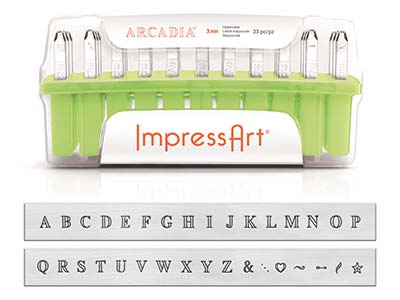 Impressart Punzierstempelset, Grobuchstaben Arcadia, 3 MM