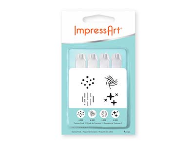 Impressart Textur Serie 3, Punzierstempel-set Mit 4 Stück, 6 MM - Standard Bild - 2