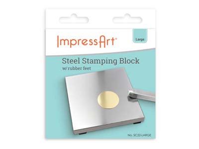 Impressart Stahlblock Mit Gummifüßen 100 x 100 x 9,5 mm - Standard Bild - 2