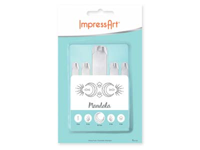 Impressart Stempelset himmlisches Mandala, 4mm, 6mm Und 9,5mm, 5er-pack