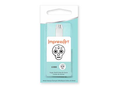 Impressart Signature-stempel Mit Sugar Skull-totenkopfmotiv, 6 mm - Standard Bild - 2