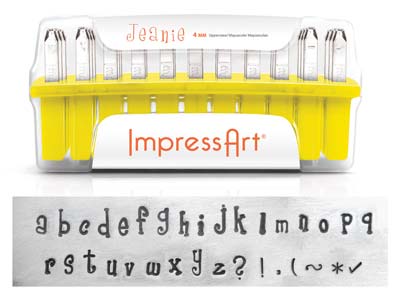 Impressart Stempel, Alphabet Jeaniekleinbuchstaben, 4 MM - Standard Bild - 1