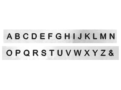 Dies Impressart, Buchstaben Umweltfreundlich Großbuchstaben, 1,5 MM - Standard Bild - 2