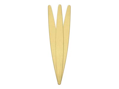 Vorform Messing, Für Verjüngtes Armband, 16 X 150 Mm, Impressart, Dreierpack - Standard Bild - 2
