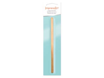 Impressart Cuff-armreif, Kupfer, 150 mm x 6 mm, Prägerohlinge, 5er-pack - Standard Bild - 3