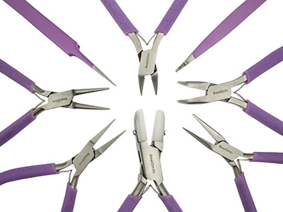 8-teiliges Werkzeugset Für Perlen, Lila Täschchen, Beadsmith - Standard Bild - 2