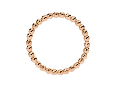 Roségold-gefüllter Perlenring, 2 mm, Größe 16 - Standard Bild - 3