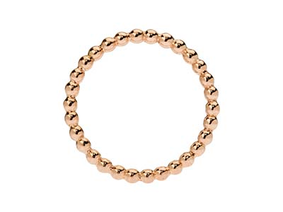 Perlenring Kugel 2 Mm, Ros{gold Gold-filled, Ringgröße 53 - Standard Bild - 3