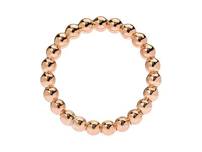 Perlenring Kugel 3 Mm, Ros{gold-filled, Ringgröße 55 - Standard Bild - 3