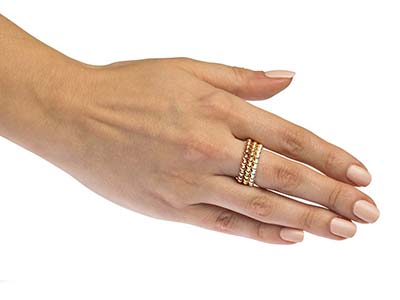 Perlenring Kugel 3 Mm, Ros{gold-filled, Ringgröße 55 - Standard Bild - 5