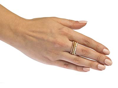 Perlenring Kugel 3 Mm, Ros{ Gold Filled, Ringgröße 60 - Standard Bild - 5