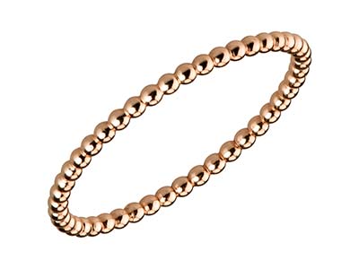 Perlenring Kugel 1,50 Mm, Gold Filled Ros{, Ringgröße 61 - Standard Bild - 2