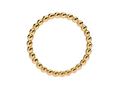 Perlenring Kugel 2 Mm, Gold Filled,ringgröße 56 1/2 - Standard Bild - 3