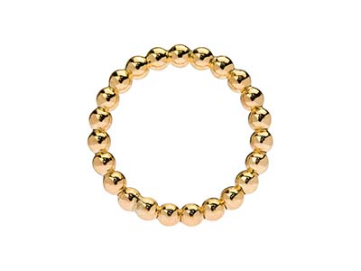 Perlenring Kugel 3 Mm, Goldfüllung,ringgröße 54 - Standard Bild - 3