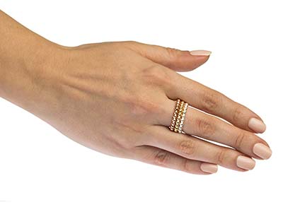 Perlenring Kugel 3 Mm, Gold Filled,ringgröße 56 1/2 - Standard Bild - 5