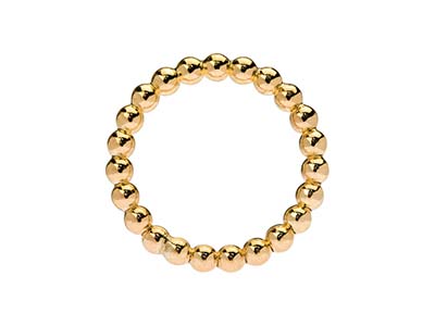 12 kt Goldgefüllter Perlenring, 3 mm, Größe 19 - Standard Bild - 3