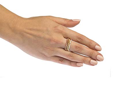 Perlenring Kugel 3 Mm, Gold Filled,ringgröße 61 - Standard Bild - 5