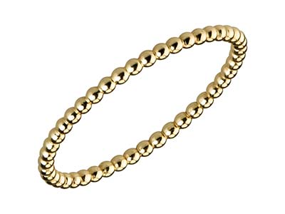 Perlenring Kugel 1,50 Mm, Gold Filled, Ringgröße 52 - Standard Bild - 2