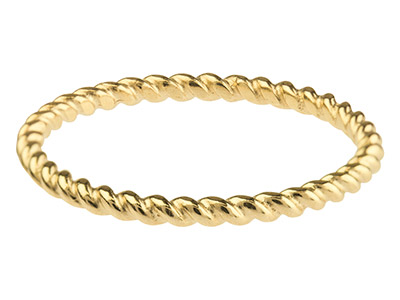 Gedrehter Ring 1,60 Mm, 9k Gelbgold, Ringgröe 55