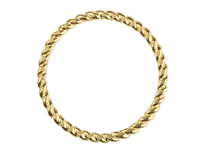 Gedrehter Ring 1,60 Mm, 9k Gelbgold, Ringgröße 55 - Standard Bild - 2