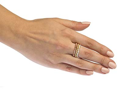 Perlenring Kugel 3 Mm, Silber 925, Ringgröße 53 - Standard Bild - 5