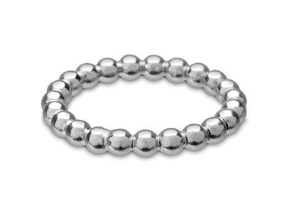Perlenring Kugel 3 Mm, Silber 925, Ringgröe 58