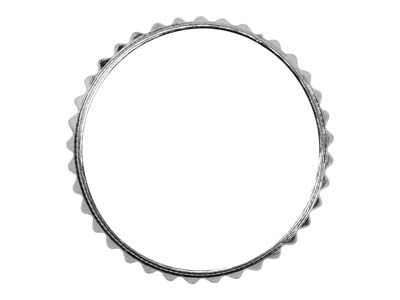 Ring Mit Pyramidenmotiven 3 Mm, 925silber, Ringgröße 50 - Standard Bild - 2