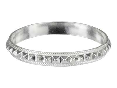 Ring Pyramidenmotive 3 Mm, Silber 925, Ringgröe 55