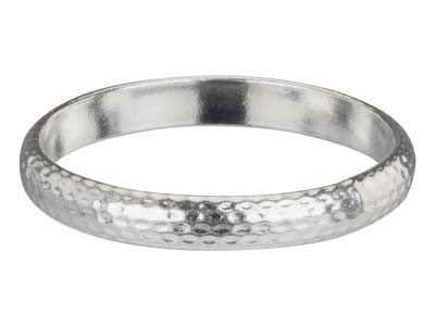 St Sil Hammered Ring 3mm Size K