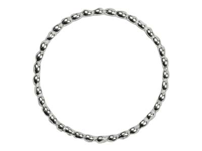 St Sil Flat Beaded Ring 1.5mm Size K - Standard Bild - 2