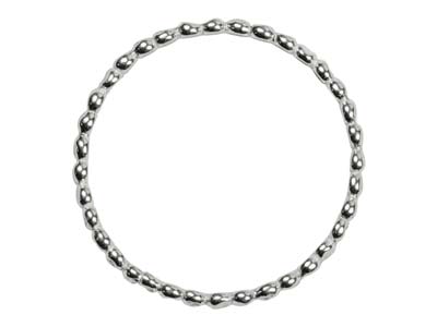 Ring Flache Perlenmotiv 1,50 Mm, Silber 925, Ringgröße 53 - Standard Bild - 2