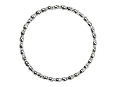 St Sil Flat Beaded Ring 1.5mm Size M - Standard Bild - 2