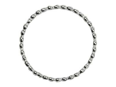 Ring Flache Perlen Motiv 1,50 Mm, Silber 925, Ringgröße 55 - Standard Bild - 2