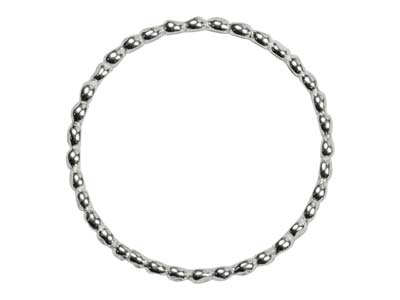 St Sil Flat Beaded Ring 1.5mm Size O - Standard Bild - 2