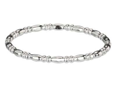 Perlenring, Oval Und Rondelle 1,5 Mm, Silber 925, Ringgröe 55