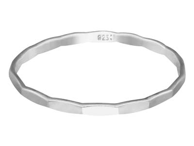 Gehämmerter Bandring 1,5 Mm, 925er Silber, Ringgröe 51