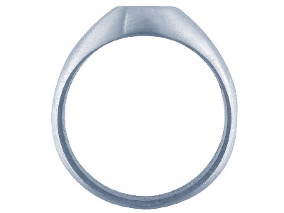 C8-rubover-solitärring Aus Sterlingsilber, Ohne Punzierung, 8x6mm, Oval, Gröe S, Hohle Ringschultern