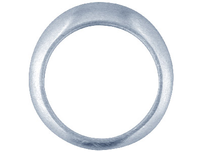 Kuppelring Aus Sterlingsilber, C19, Ohne Punzierung, Breiteste Stelle 8 mm, Größe P, Schlicht, Hohle Mittige Rückseite - Standard Bild - 1