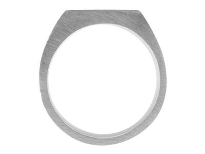 G9-initialenring Aus Sterlingsilber, Quadratisch, 8 x 8 mm, Ohne Punzierung, Kopftiefe 2,35 mm, Größe O - Standard Bild - 2