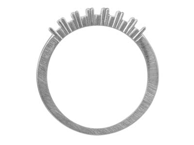 Halber Ewigkeitsring Aus Sterlingsilber, K31a, 7 Steine, Ohne Punzierung, Steingröe 2,5mm, Rund, Gröe P