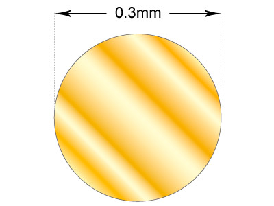 Runddraht Gelbgold 9k Geglüht, 0,30mm - Standard Bild - 2