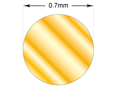 Runddraht Gelbgold 9k Weichgeglüht,0,70 MM - Standard Bild - 2