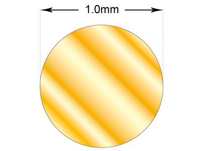 Runddraht Gelbgold 9k Geglüht, 1,00mm - Standard Bild - 2