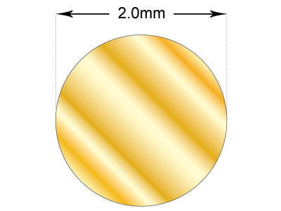 Runddraht Gelbgold 9k Geglüht, 2,00mm - Standard Bild - 2
