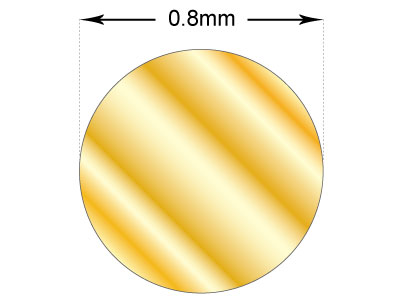 Runddraht Gold Filled 1/2 Hart, 0,80 MM - Standard Bild - 2