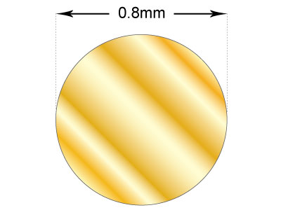 Runddraht Gold Filled 1/2 Hart, 0,80mm - Standard Bild - 2