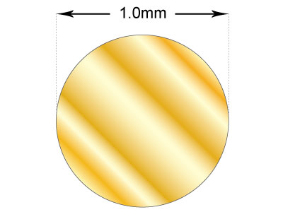 Runddraht Gold Filled 1/2 Hart, 1 MM - Standard Bild - 2